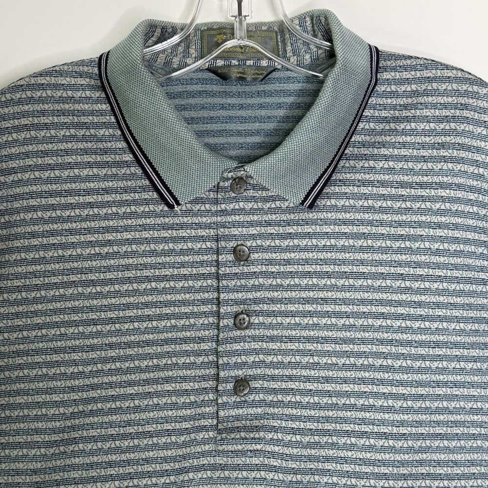 DESCENTE International Polo Mens XL Teal Egyptian Mercerized "SBR" Golf Club